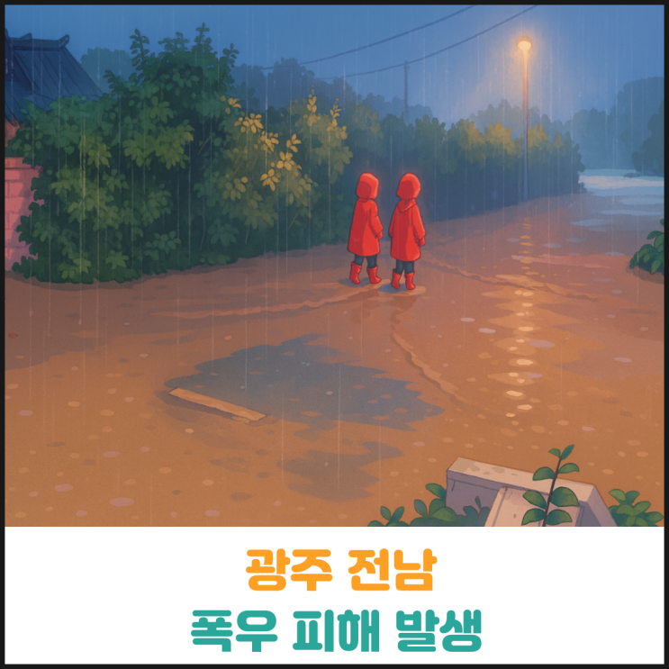 광주 전남 폭우 피해 속출