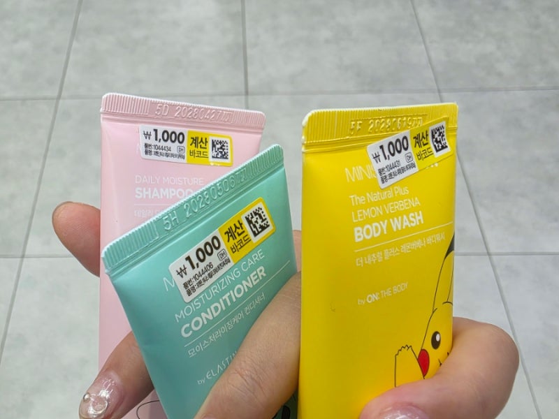 다이소 캠핑용품 일회용 샴푸 린스 바디워시 + 화장품 공병 종류