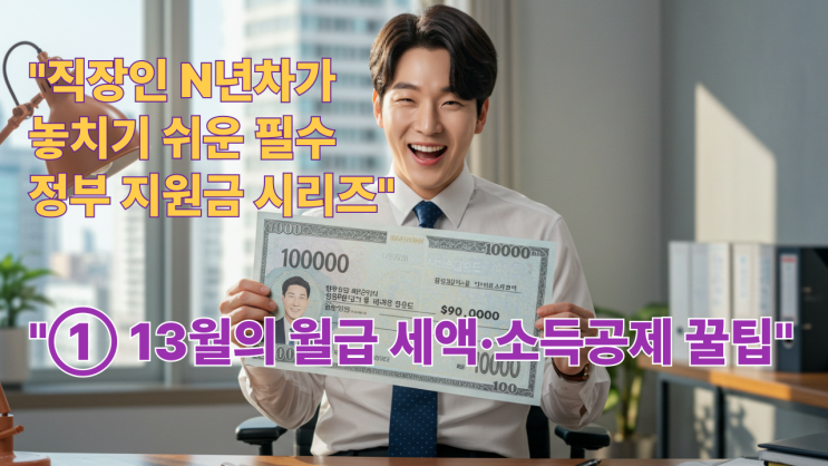  직장인 N 연차도 몰랐던 13월의 월급, 세액공제 & 소득공제 실전 가이드