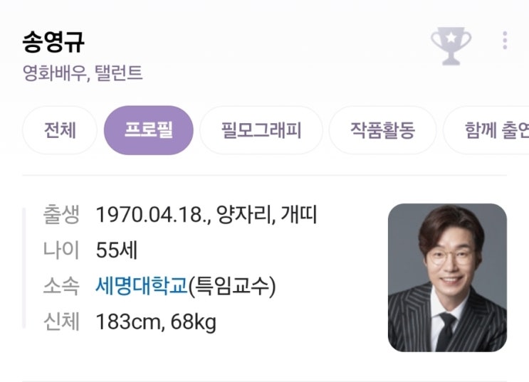  배우 송영규 사망 충격