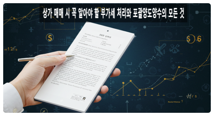  상가 매매 시 꼭 알아야 할 부가세 처리와 포괄양도양수의 모든 것