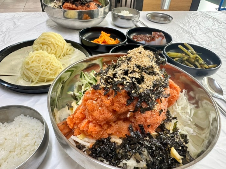  하동 하동읍 시원한 물회 맛집 - 사거리포차 (사거리식당)