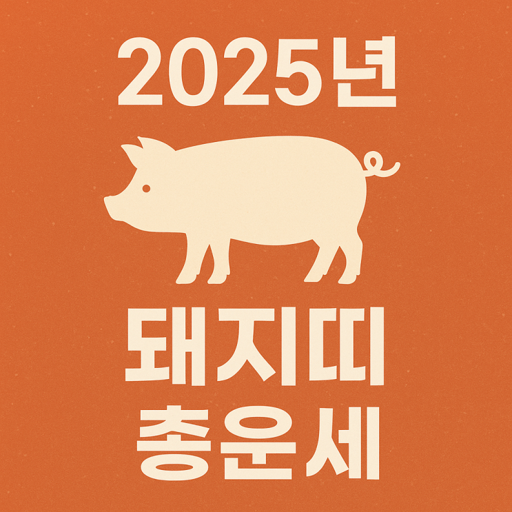  2025년 돼지띠 종합 운세