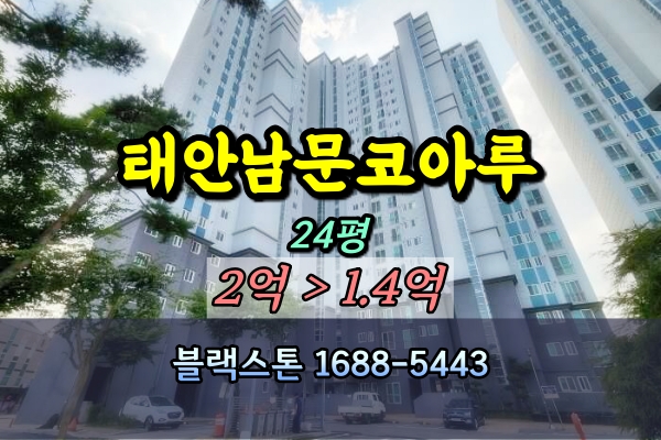  태안남문코아루 경매 24평 태안아파트 [2024타경58782]