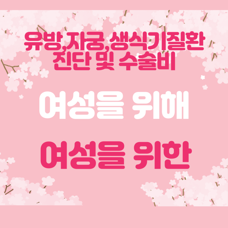  여성 질환 보장 보험, 이 정도 구성이라면 든든하죠!