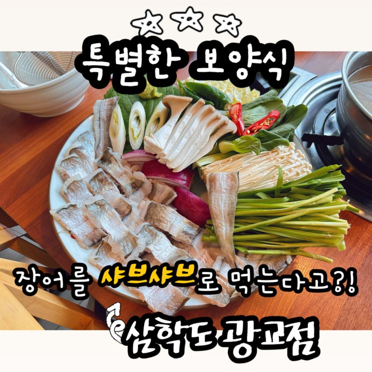  특별한 보양식 갯장어샤브샤브 수원 광교 맛집 삼학도