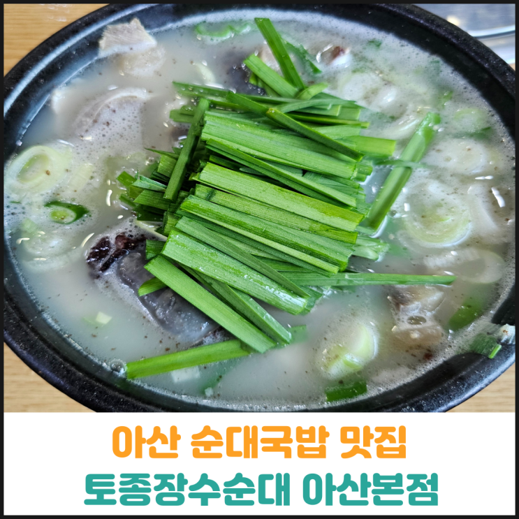  아산 순대국밥 맛집 토종장수순대 아산본점 후기