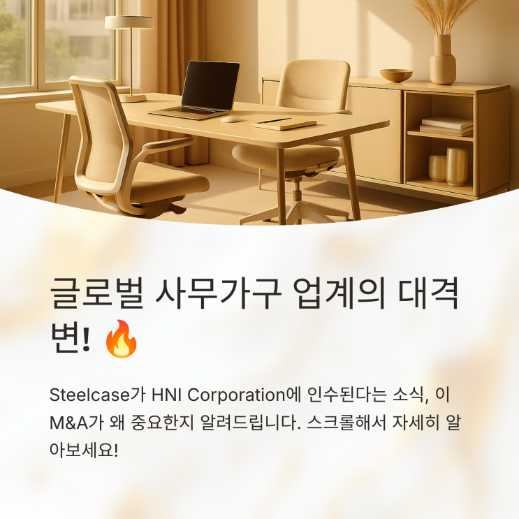  글로벌 사무 환경의 개척자, Steelcase – 인수 소식과 향후 주가 전망까지 총정리