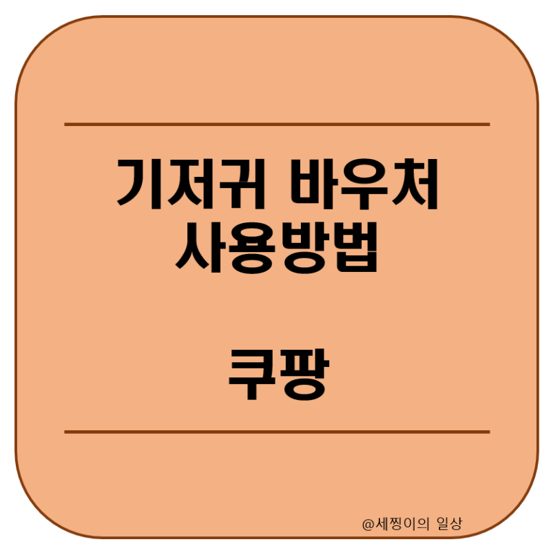 기저귀 바우처 사용방법 - 쿠팡