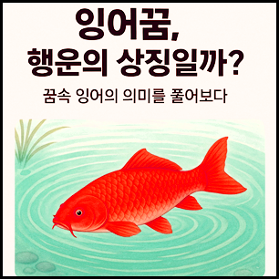  잉어꿈 해몽 - 행운의 상징일까?  꿈속 잉어의 의미를 풀어보다!