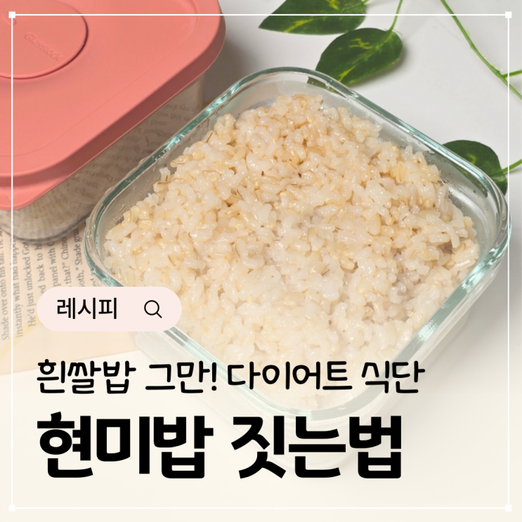  현미밥 식단 다이어트 현미밥 짓는법