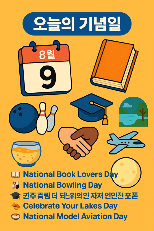  ️ [오늘의 기념일] 8월 9일 – 사랑·평화·자유가 깃든 하루