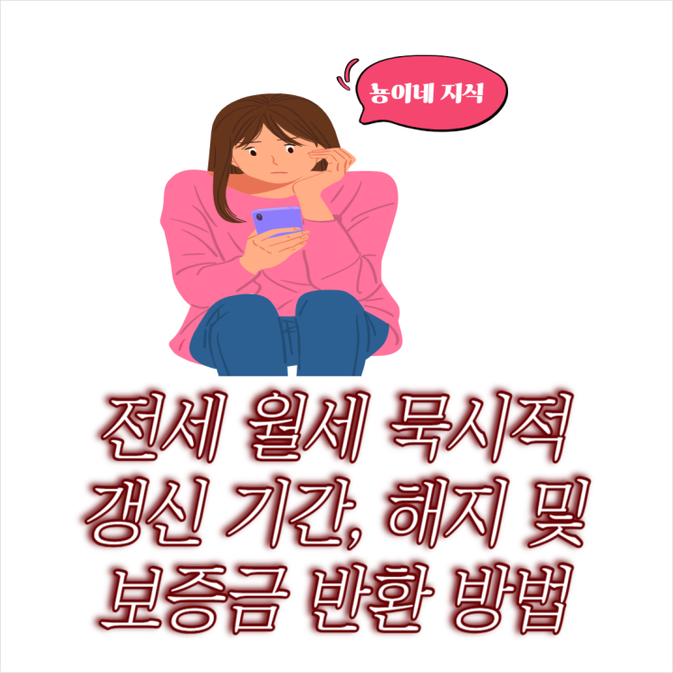  전세 월세 묵시적 갱신 기간 해지 및 보증금 반환 방법