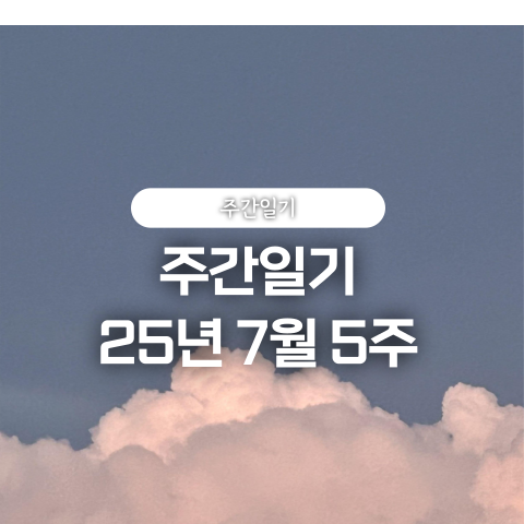  일상 주간일기 07.28~08.03