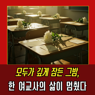  스승의 날 전날, 교무실에서 벌어진 충격적인 진실