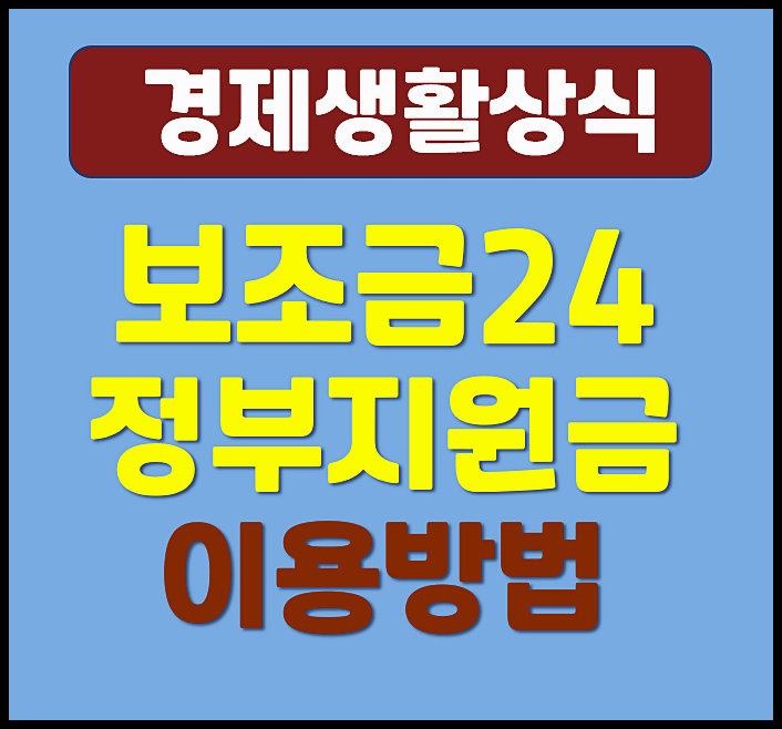  보조금 24 이용방법 정부지원금 국가보조금 확인하자