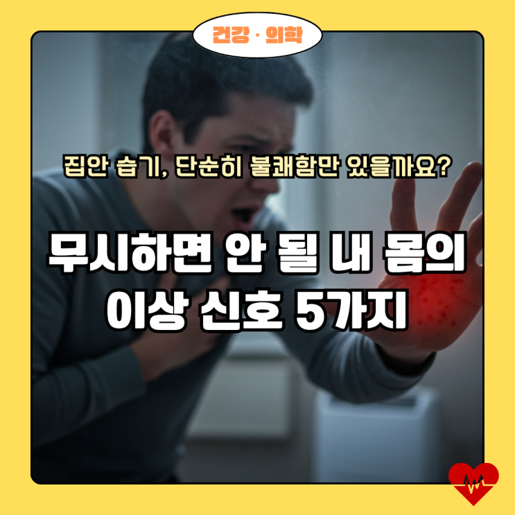  습기 가득한 집, 우리 몸에 생기는 의외의 변화 5가지