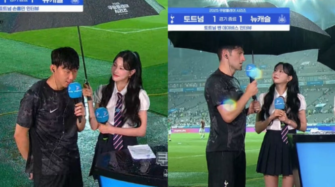  손흥민·벤 데이비스 ‘우산 논란’…