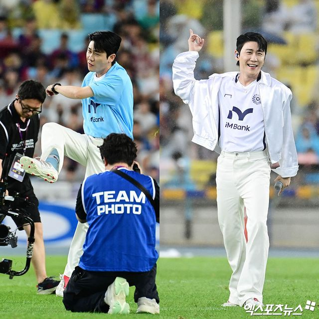  시축에 하프타임 공연까지…영탁, 축구장에서도 '찐이야' [현장뷰]