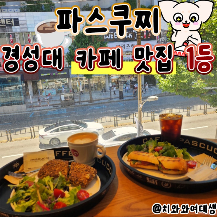  경성대카페 파스쿠찌 공부하기좋은 브런치 맛집