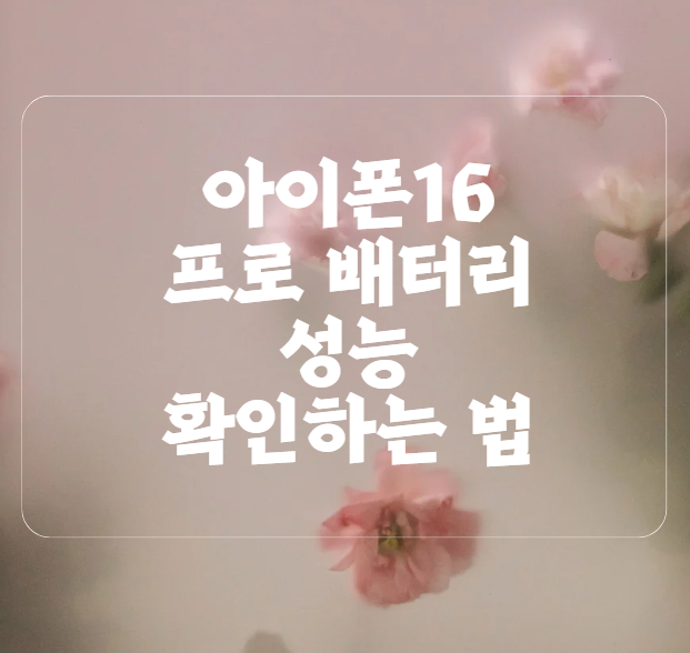 아이폰16 프로 배터리 성능 확인하는 법과 발열 줄이는 iOS 설정 꿀팁 (게이머+출퇴근러 필독)