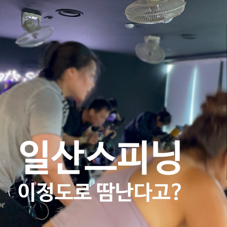  일산 스피닝 이렇게 땀나는 운동은 처음이야