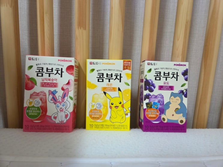 담터콤부차 더운 여름 시원한 여름음료와 포켓몬스티커로 이겨내기