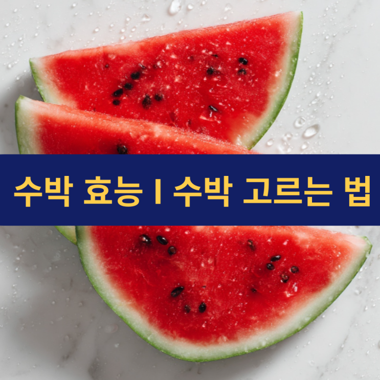  수박 효능 | 수박 고르는법 | 수박주스 효능