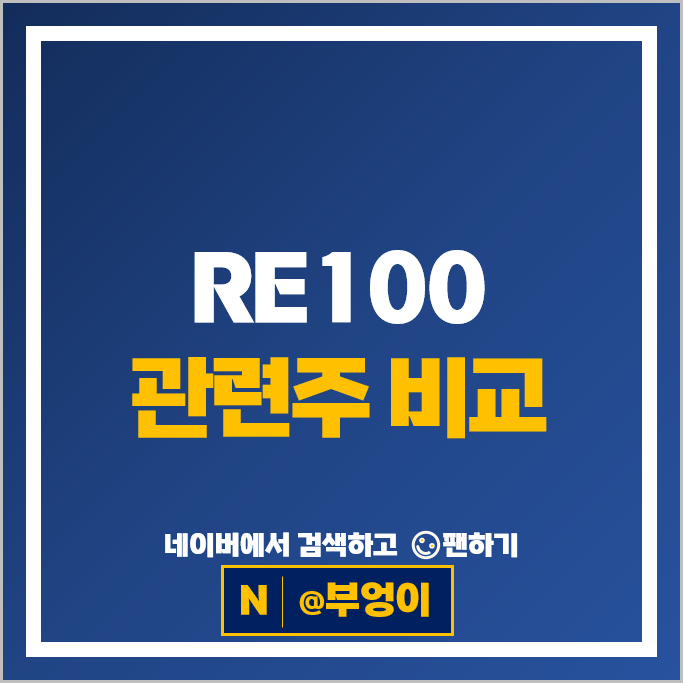 RE100 신재생 에너지 관련주 한화솔루션 오씨아이 주가 현대에너지솔루션 주식