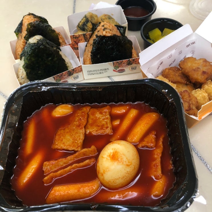  송도동 떡볶이 강다짐 신메뉴 배달 추천 강다짐삼각김밥