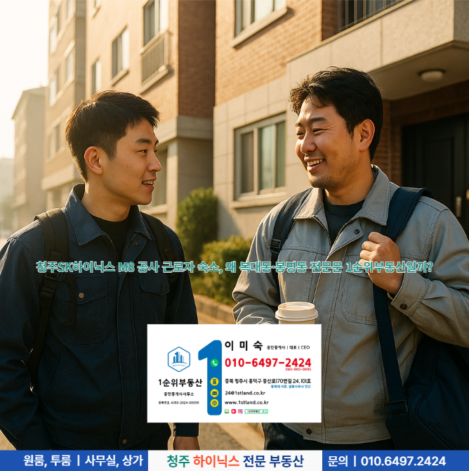  청주SK하이닉스 M8 공사 근로자 숙소, 왜 복대동·봉명동 전문 1순위 부동산일까?