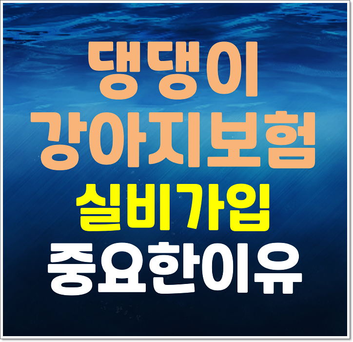  댕댕이 보험 강아지 실비 가입 중요한 이유