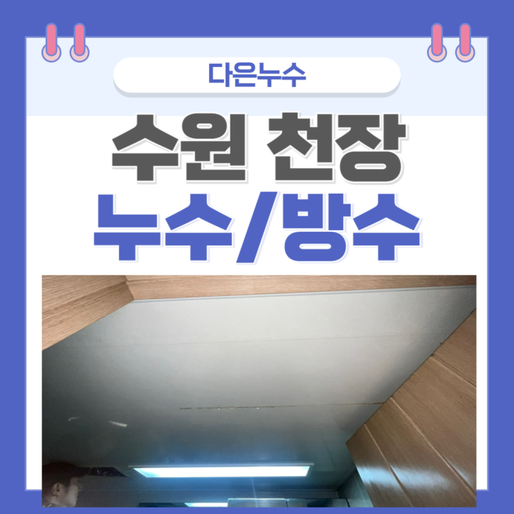  수원 천장 누수 아파트 아랫집 윗집 물샘 방수공사