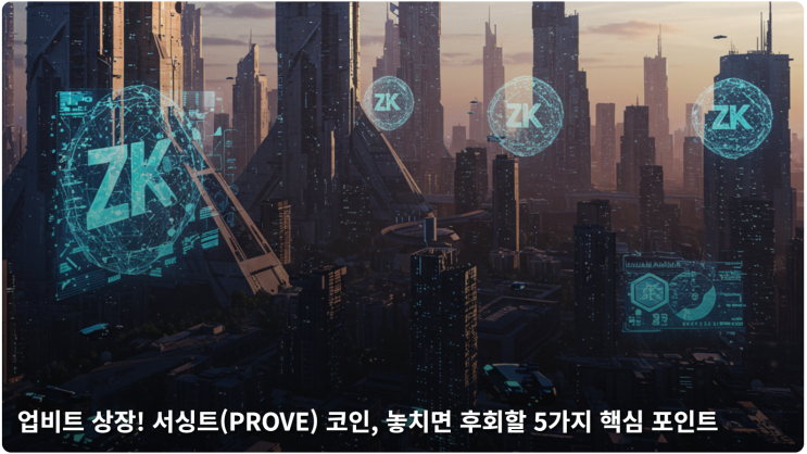  업비트 상장! 서싱트(PROVE) 코인, 놓치면 후회할 5가지 핵심 포인트