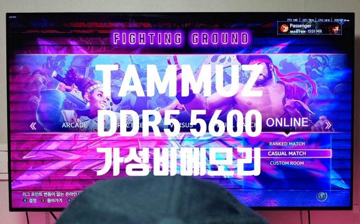  PC 가성비 메모리 추천 타무즈 DDR5-5600 CL46 (16GB) 게임 플레이 후기