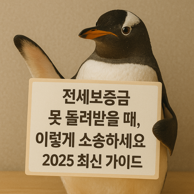  전세보증금 못 돌려받을 때, 이렇게 소송하세요 2025 최신 가이드