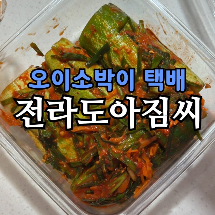  전라도 김치 택배 전라도아짐씨｜히밥 먹방 인증 오이소박이·대파 김치 후기