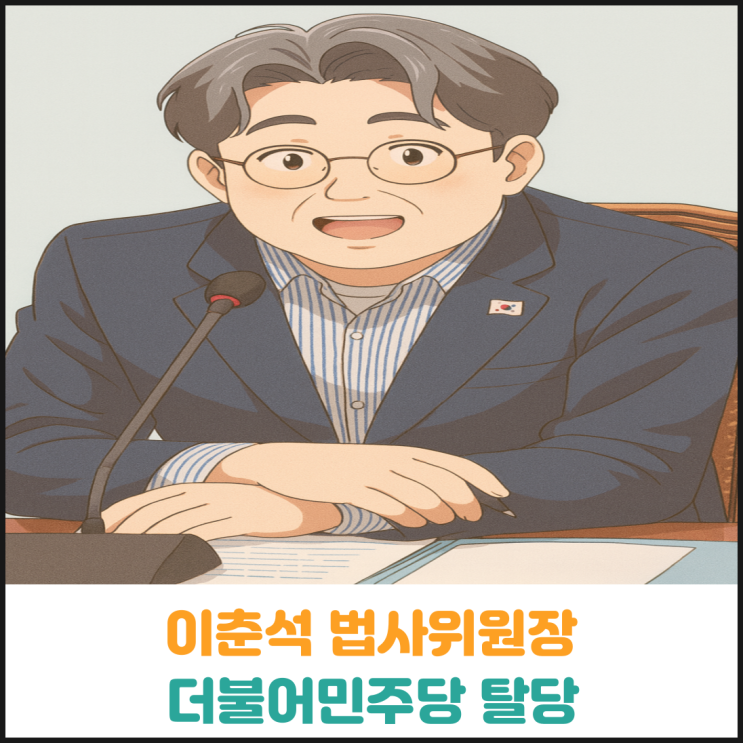  이춘석 법사위원장 더불어민주당 탈당