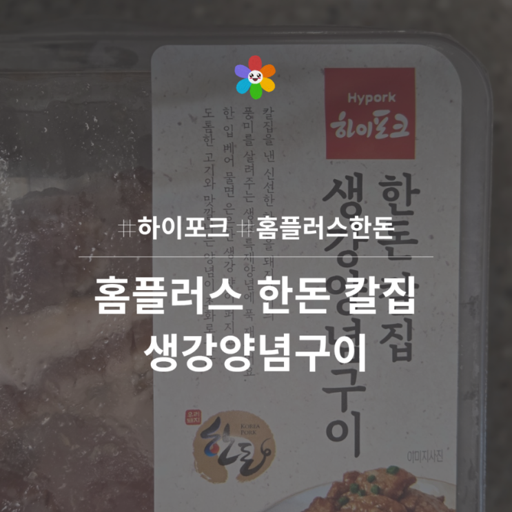  홈플러스 하이포크 한돈 칼집 생강양념구이 600g 신상 제품