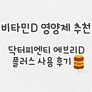 비타민D 닥터피엔티 에브리D 플러스 사용 후기 비타민D 추천 비타민D부족 결핍증상 내돈내산
