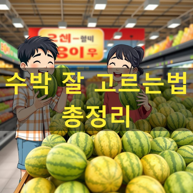 수박 잘 고르는 법 이걸 모르면 손해 봅니다!