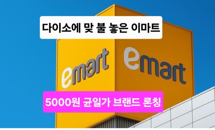  다이소에 맞불 놓은 이마트… ‘5천원 균일가 브랜드’ 전면전 선언!