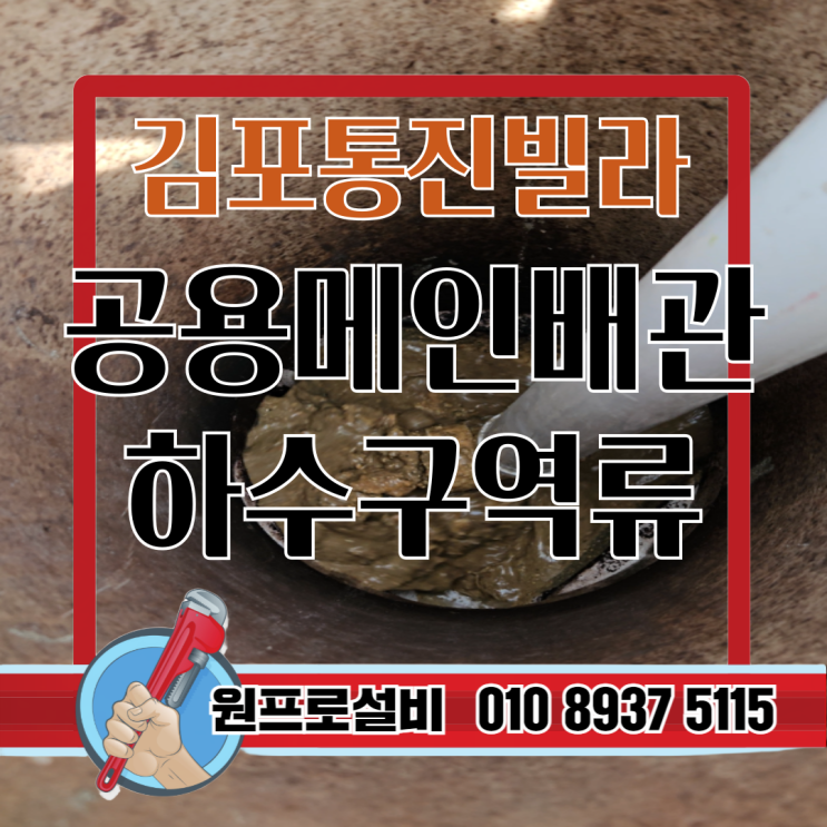  김포 통진 빌라 공용 메인배관 하수구 역류, 그 집 책임이 아닌데 1년 고통받은 할머니...