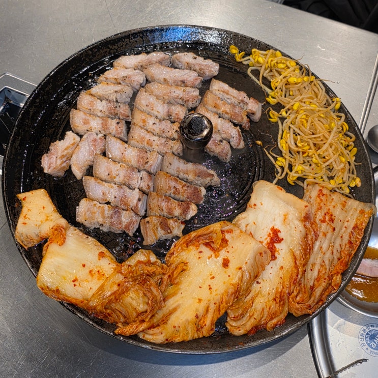  [잠실 목구멍] 방이동 먹자골목 고깃집: 미박삼겹살 맛집 - 도가니된장