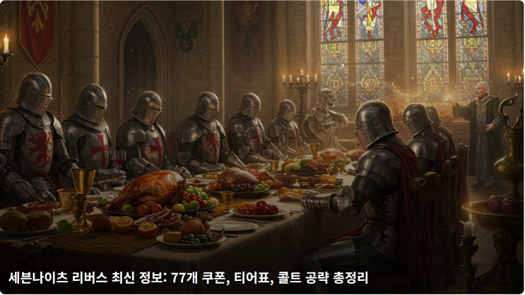  세븐나이츠 리버스 최신 정보: 77개 쿠폰, 티어표, 콜트 공략 총정리