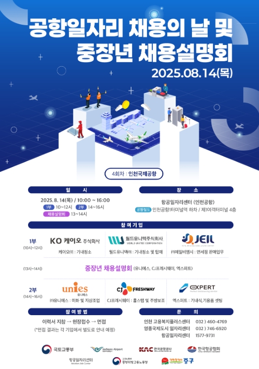 인천 중구, 6개 기업과 올해 네 번째 ‘공항 일자리 채용의 날’ 개최