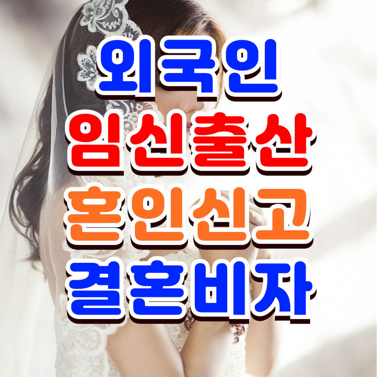  외국인임신 출산 여자친구의 혼외자 임신으로 F6 결혼비자 변경 절차와 방법