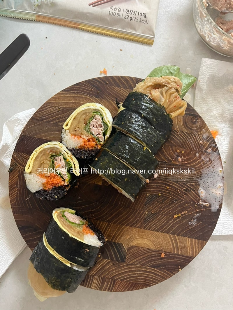 한줄에 9천원인 강민경 식물원김밥 만들기_김밥장인