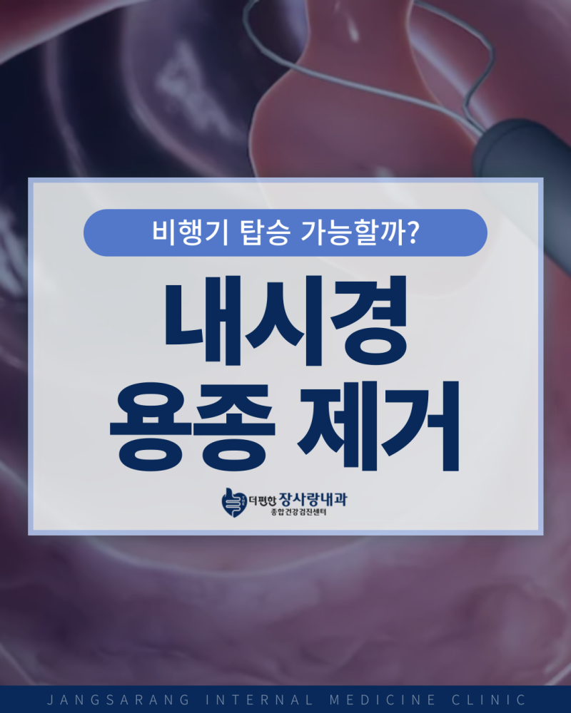 위대장내시경 용종제거 후 비행기 탑승 가능할까? (구월동 내과 건강검진 정보)