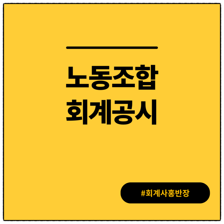  "노동조합 회계공시" 노동조합 회계 공시항목, 계정과목 설명...일반회계, 특별회계, 보조금사업회계, 수익사업회계